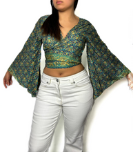 Bell Sleeve Floral Wrap Top