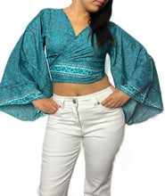Bell Sleeve Floral Wrap Top