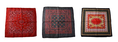 KGM Accessories 3 Piece set bandanna Neckerchief headband - music dance festival Fashion