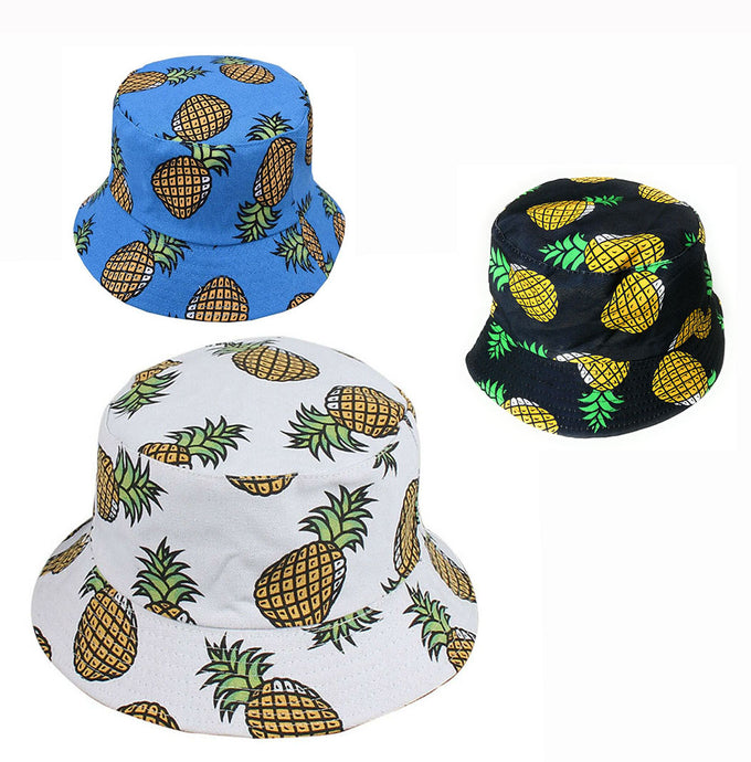 Wigwam Cool Reversible Pineapple pattern Bucket hat - holiday festival sun hats