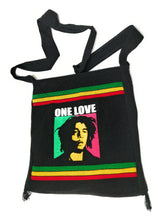 One love Bob Marley print shoulder bag