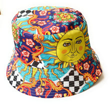 Colourful New Sun design bucket hat summer festival hats