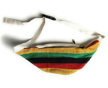 Hand made Hemp Rasta Stripe Bum Bag Fanny Pack Jamaica Reggae Music Bob Marley