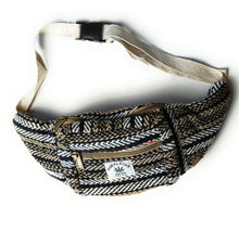 Himalaya Hand made Stripe Hemp cross body Bum Bag Fanny pack