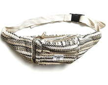 Himalaya Hand made Stripe Hemp cross body Bum Bag Fanny pack