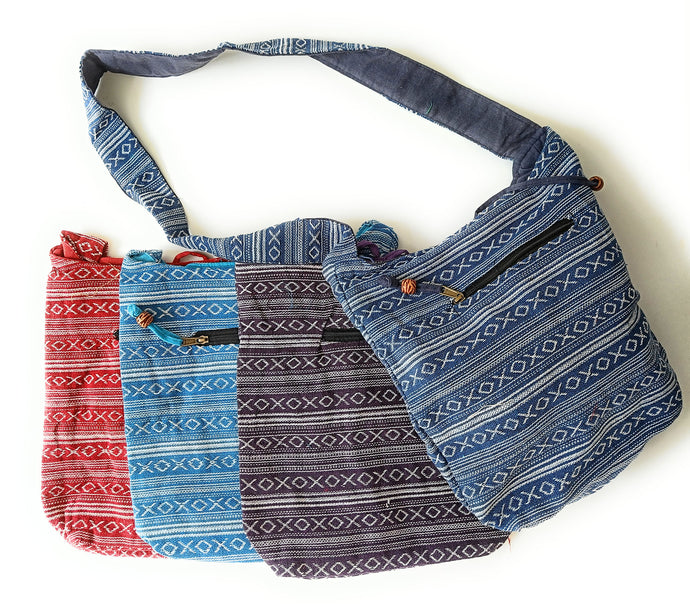 Hand made Woven cotton Hippy Boho cross body shoulder Bag