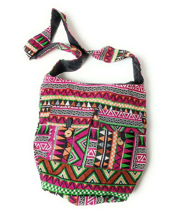 Mexican Aztec pattern Cotton shoulder Bag Men's Women's Shoulder bags