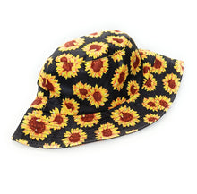 Nice sunflower print  Bucket hat - holiday festival sun hats