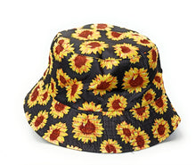 Nice sunflower print  Bucket hat - holiday festival sun hats