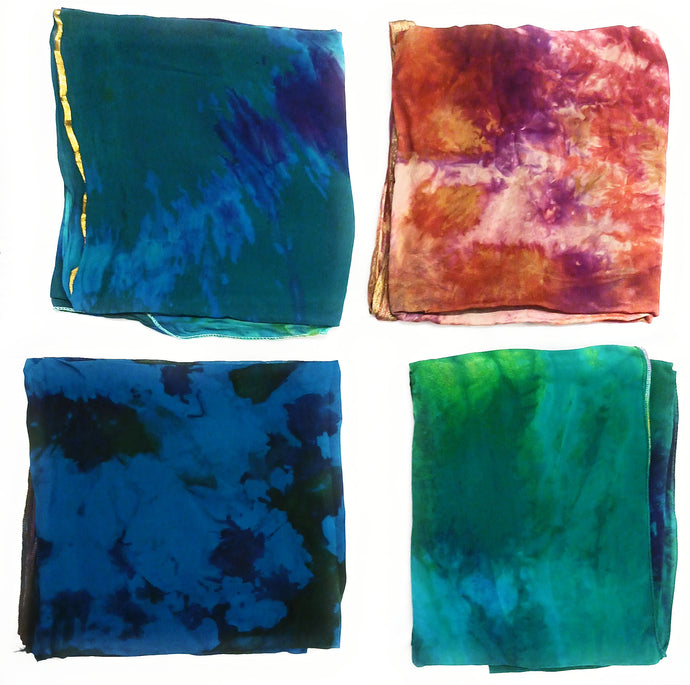 Luxurious Beautiful Varanasi Pure Silk crepe hand made scarf