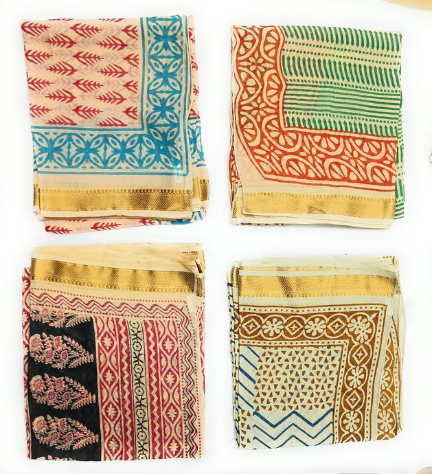 Large Indian super fine Organic cotton Gold border Sarong Pareo wrap Beach Scarf Women's summer wear