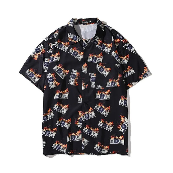 Burning $ Print shirt