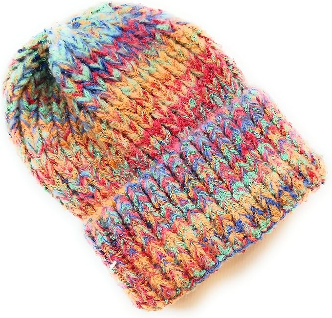 Thick Double Knit Soft Chunky Fleck Style Beanie hat Men's Women's Winter Hats