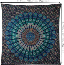 Mandala design Indian cotton Bedroom Home wall hanging bed cover Tapestry Throw