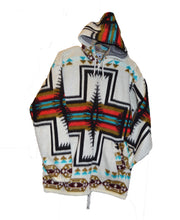 American Indian pattern hand made Hooded Jacket Grey