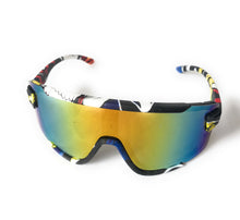 Cycling sport Visor style Printed frame Wrap Sport Ski  fashion Large Full Visor Designer Sunglasses - Men`s Women`s Sunglasses