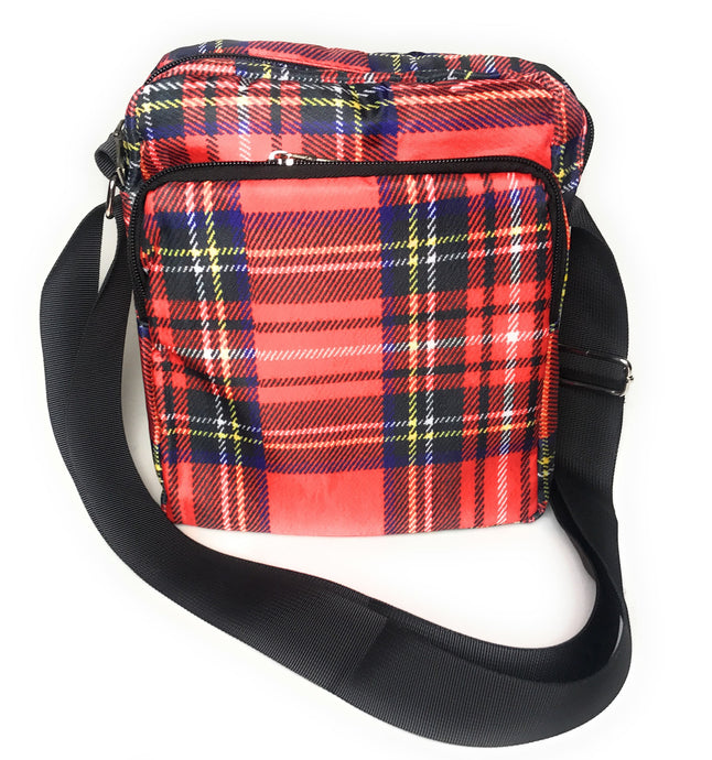 Royal Stuart Scottish Tartan Printed Cross body messenger bag - Men's Women`s Travel