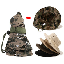 Fisherman Military camouflage cotton Boonie Bush Combat Brim Army Bucket sun hat Camo - Outdoor festival hats