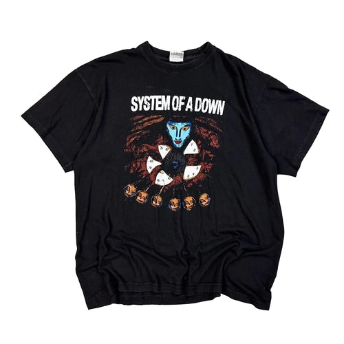 Vintage 90s System of A Down Band T Shirt Black XL