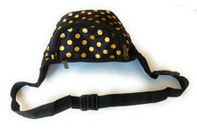 Funky Polka Dot gold foil Bum Bag Waist Bag Fanny Pack Festival Holiday Travel bags Black (Copy)