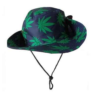 Leaf print Boonie Bush Safari hat _ Outdoor Festival Holiday hats