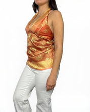 Silk Blend Halter neck Tie top  Gabby Solis