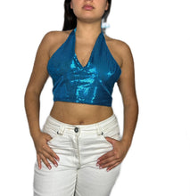 Sequin Tie up crop top