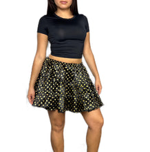 Rock Polka Dot Black Satin skirt