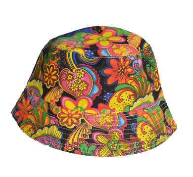 Cool colorful psychedelic paisley bucket hat