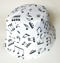 Music Note Score  bucket sun hat  festival outdoor holiday hats men woman