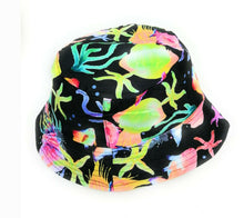 Luminous deep sea fish pattern bucket sun hat  festival outdoor holiday hats