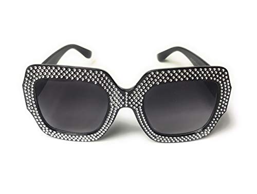 KGM Over Size Multi Diamante Frame Designer Sunglasses - Women ladies celebrity style