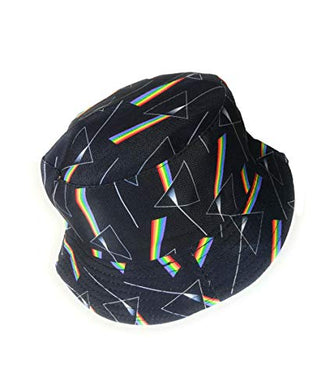 Prism Floyd dark side style print Festival bucket hat