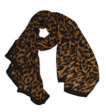 large super soft Leopard print BLACK stripe scarf   -  ladies women's scarves shawls- Gifts