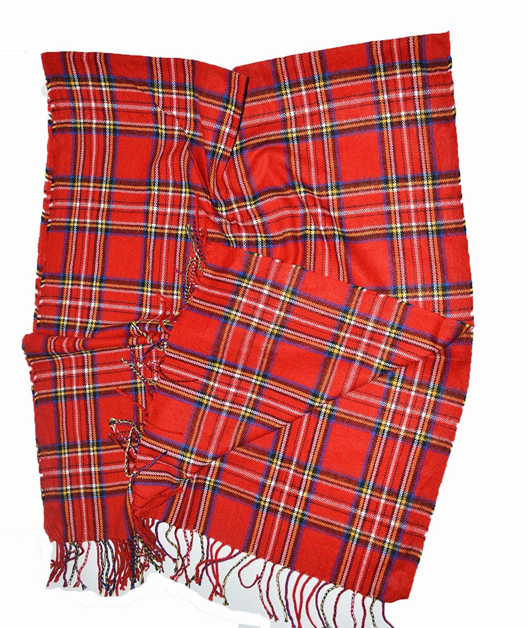 Classic Red Scottish Stuart Tartan shawl