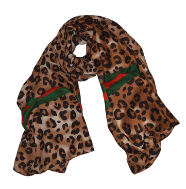 Nice high quality   large super soft leopard print Stripe scarf