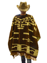 Mexican style hand made hooded Blanket poncho