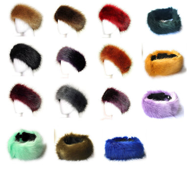 Premium Quality Colorful fluffy designer Faux Fur head band by KGM
