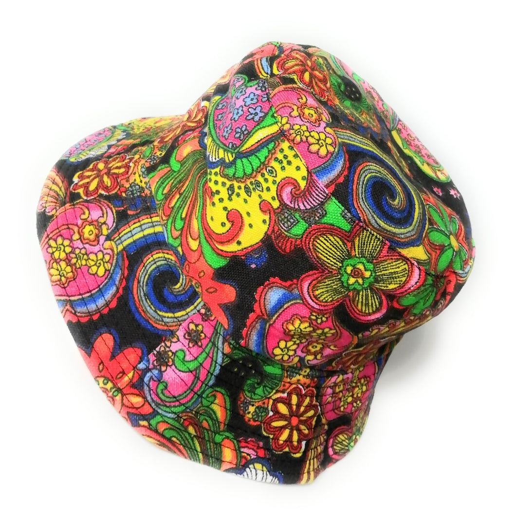 Cool colorful psychedelic paisley bucket hat